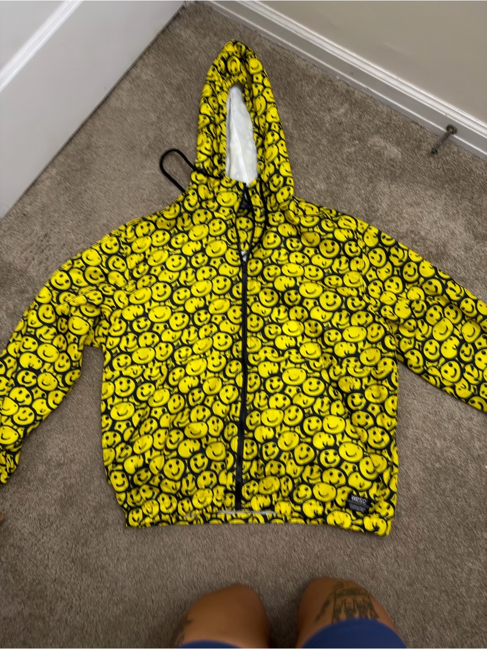 WESC Smiley Face windbreaker rain Jacket